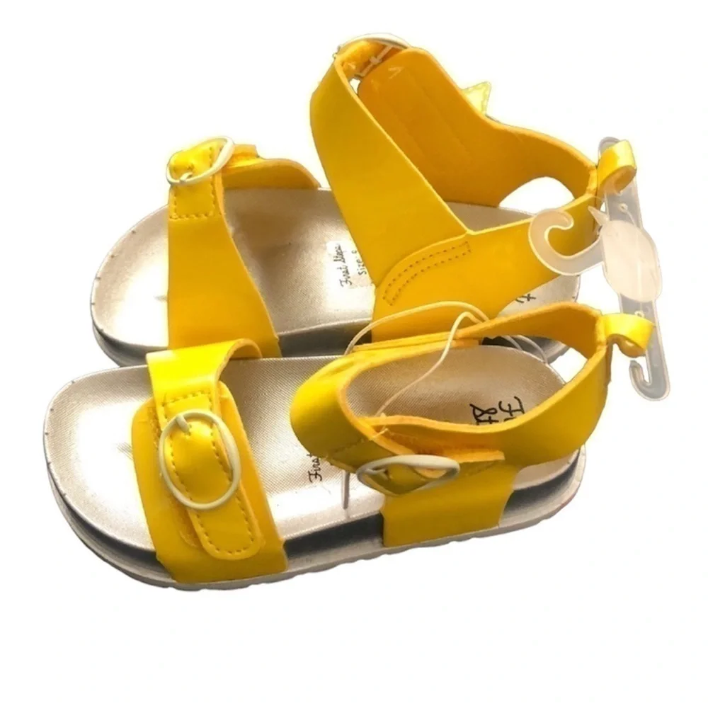FIRST steps yellow patent leather sandals